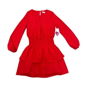 NWT Gabby Red Amelia Tiered Dress
